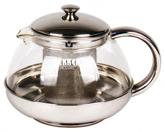 Чайник заварочный Bekker Deluxe BK-398 0.75 л металл/стекло серебристый