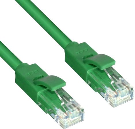 Патч-корд UTP 5E категории 15.0м Greenconnect GCR-LNC05-15.0m литой зеленый