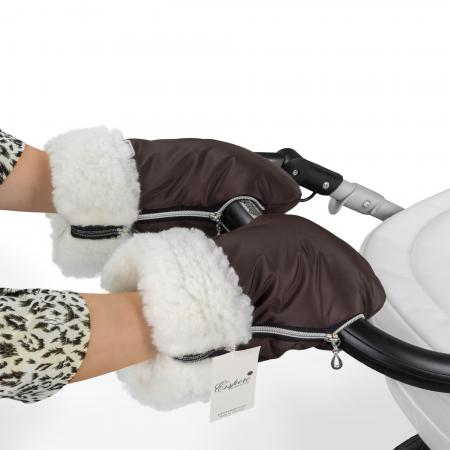 Муфта-рукавички для коляски Esspero Double (white/chocolate)
