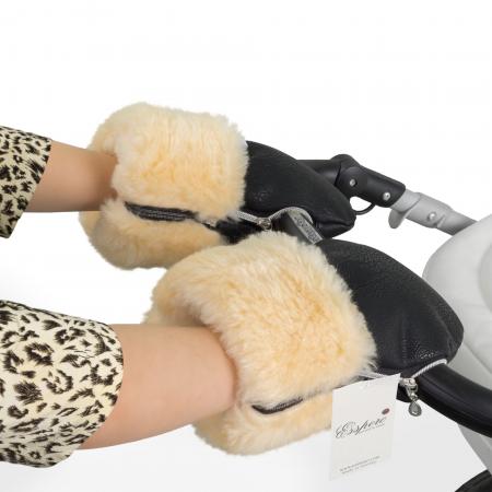 Муфта-рукавички для коляски Esspero Double Leatherette (black)