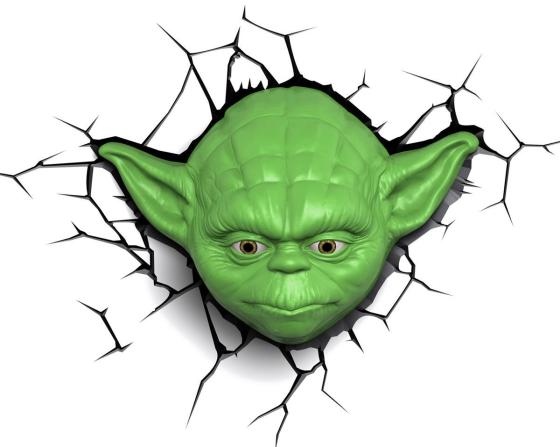 Пробивной 3D светильник StarWars (Звёздные Войны) Yoda (Йода) 50025