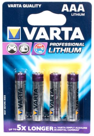 Батарейки Varta Professional AAA 4 шт литий