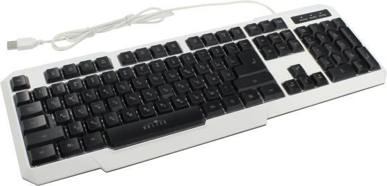 Клавиатура проводная Oklick 740G USB черный белый