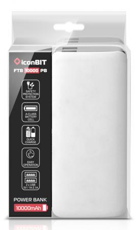 Портативное зарядное устройство IconBIT FTB10000PB 10000mAh белый