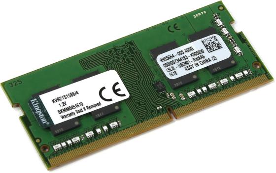 Оперативная память для ноутбуков SO-DDR4 4Gb PC17000 2133MHz Kingston KVR21S15S6/4