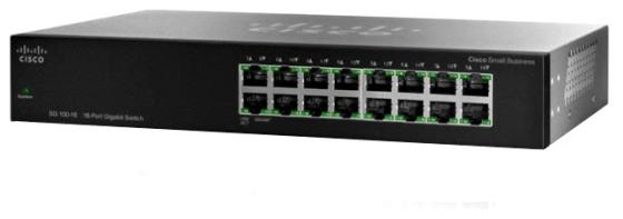Коммутатор Cisco SF110-16-EU неуправляемый 16 портов 10/100Mbps