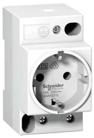 Розетка щитовая Schneider Electric iPC DIN 2П+T 16A 250В НЕМ A9A15310