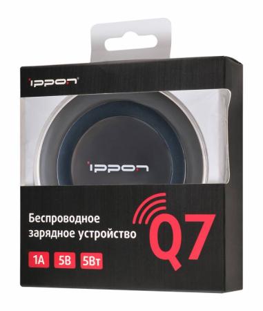 Беспроводное зарядное устройство Ippon Q7 1A microUSB черный