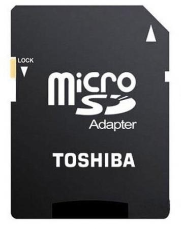 Карта памяти Micro SDHC 32Gb Class 4 Toshiba THN-M102K0320M2 + адаптер SD