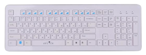 Клавиатура проводная Oklick 540S USB белый