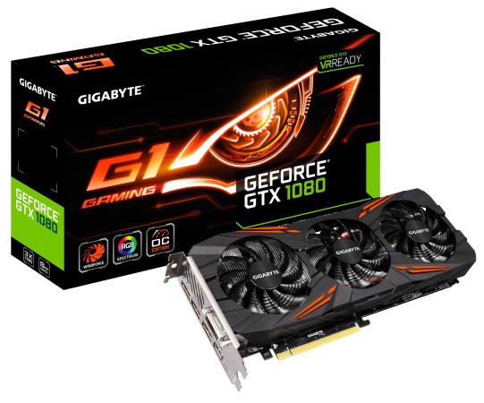 Видеокарта GigaByte GeForce GTX 1080 GV-N1080G1 GAMING-8GD PCI-E 8192Mb GDDR5X 256 Bit Retail