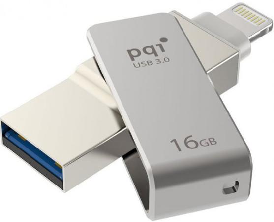 Флешка USB 16Gb PQI iConnect mini серый 6I04-016GR1001