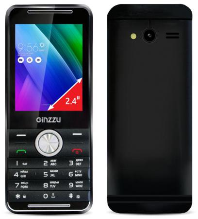 Мобильный телефон GINZZU M 106D черный 2.4" 16 Гб