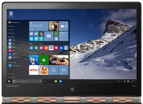 Ноутбук Lenovo IdeaPad Yoga 900S-12ISK 12.5" 2560x1440 Intel Core M7-6Y75 SSD 512 8Gb Intel HD Graphics 515 золотистый Windows 10 Home 80ML005FRK