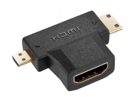 Переходник ORIENT C137  HDMI F - mini+ micro HDMI M C395