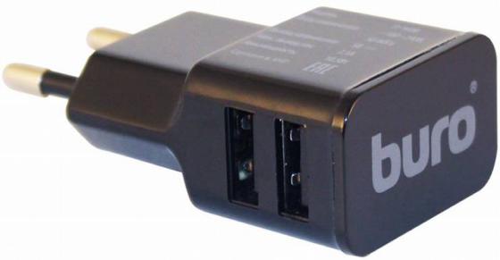 Сетевое зарядное устройство BURO TJ-160B 2.1A 2 х USB черный