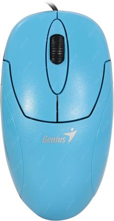 Мышь проводная Genius XScroll V3 голубой USB