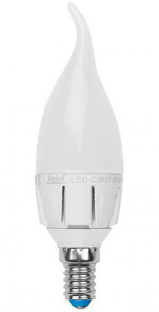 Лампа светодиодная свеча Uniel Palazzo E14 6W 4500K LED-CW37-6W/NW/E14/FR ALP01WH