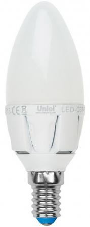 Лампа светодиодная свеча Uniel Palazzo E14 7W 3000K LED-C37-7W/WW/E14/FR PLP01WH