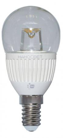 Лампа светодиодная шар Наносвет L125 E14 5W 4000K LC-P45CL-5/E14/840
