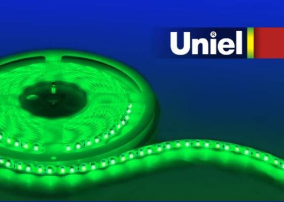 Светодиодная лента Uniel (04875) 5M зеленый 72W ULS-5050-60LED/m-10mm-IP65-DC12V-14,4W/m-5M-GREEN