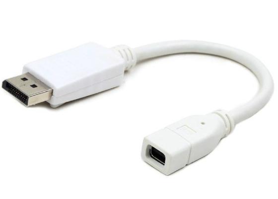Фото - Переходник Cablexpert Mini DisplayPort - DisplayPort 0.16м белый A-mDPF-DPM-001-W переходник lenovo mini displayport vga 0a36536