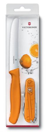 Нож перочинный Victorinox Swiss Classic 1.8901.L9 для овощей 12 функций 110мм оранжевый