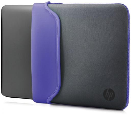 Чехол для ноутбука 14" HP V5C28AA неопрен серый фиолетовый