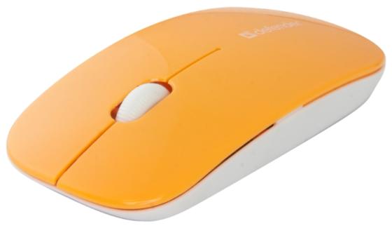Мышь беспроводная DEFENDER NetSprinter MM-545 оранжевый белый USB 52546