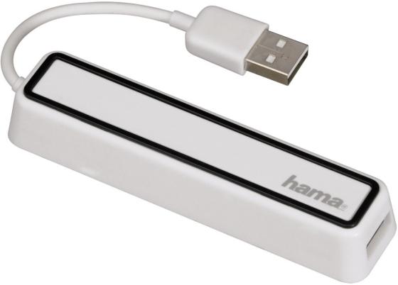 Концентратор USB 2.0 HAMA H-12169 белый 4 x USB 2.0 белый