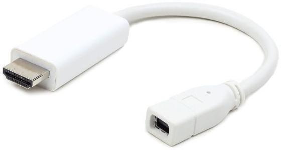 Переходник Cablexpert Mini DisplayPort - HDMI 0.1м белый A-mDPF-HDMIM-001-W