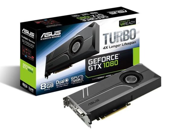Видеокарта ASUS GeForce GTX 1080 TURBO-GTX1080-8G PCI-E 8192Mb 256 Bit Retail