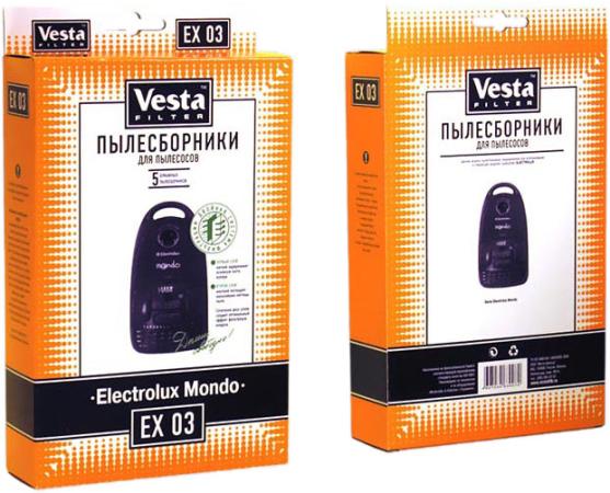 

Бумажные пылесборники Vesta filter EX 03, для пылесосов(см описание), 5 шт в упаковке + фильтр