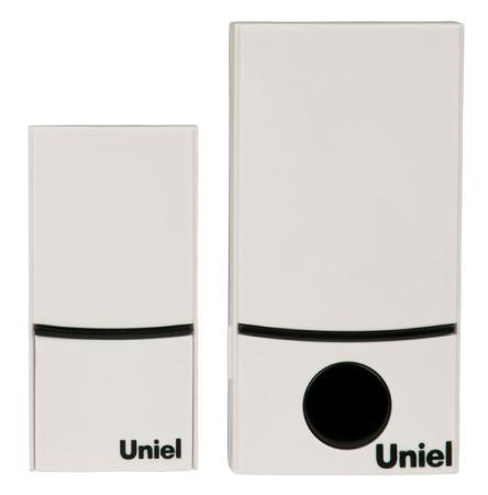 Звонок дверной беспроводной Uniel UDB-089W-R1T1-32S-100M-WH белый UDB-089W