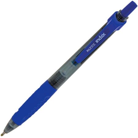 Гелевая ручка автоматическая Index Majestic синий 0.5 мм IGP204/BU IGP204/BU
