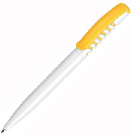 Ручка шариковая LOOP BASIC, белый корпус/желтый клип 2303/Ж