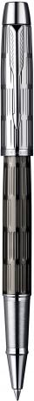 Ручка-роллер Parker IM Premium T222 Twin Chiselled CT черный хромированные детали, F S0908600