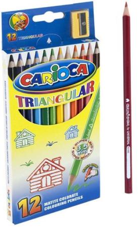 Набор цветных карандашей Universal Carioca Triangular 12 шт 42515/12 + точилка 42515/12