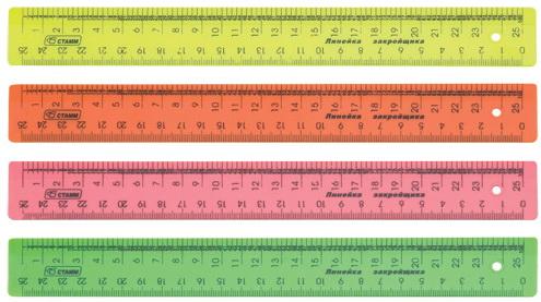 

Линейка СТАММ закройщика 25 см пластик ЛН61 в ассортименте