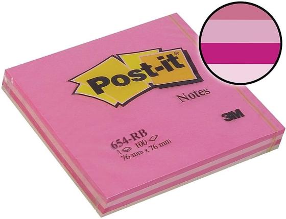 Бумага с липким слоем 3M 100 листов 76x76 мм розовый 654-RB-ST-RU