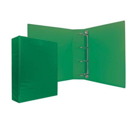 Папка-файл на 4 кольцах, зеленая, PVC, 35 мм, диаметр 20мм 08-1693-2/ЗЕЛ