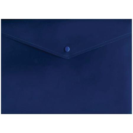Папка-конверт с кнопкой, синяя, A4 IPF371/BU