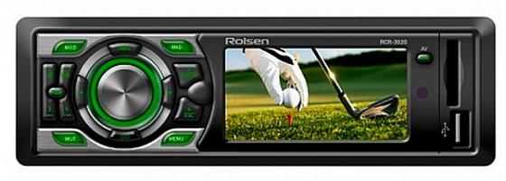 Автомагнитола Rolsen RCR-302R бездисковая USB MP3 FM SD MMC 1DIN 4x60Вт черный