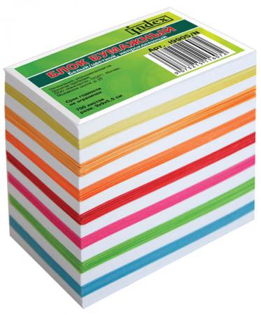 Блок бумажный, белый/цветной, непроклеенный, 9х9х5,5 см, 700 листов I9905/N