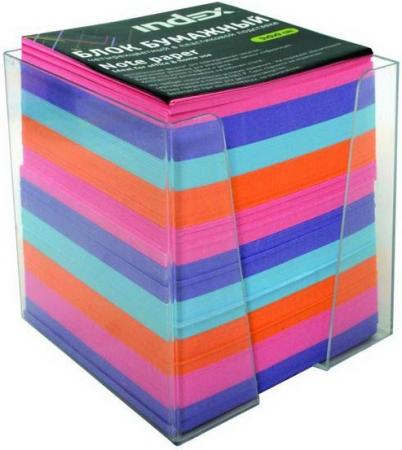 Блок бумажный Index 90х90х90 мм многоцветный I9902/R