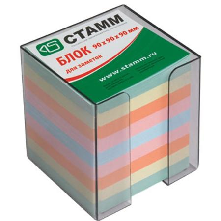 Блок бумажный СТАММ 90х90 мм многоцветный