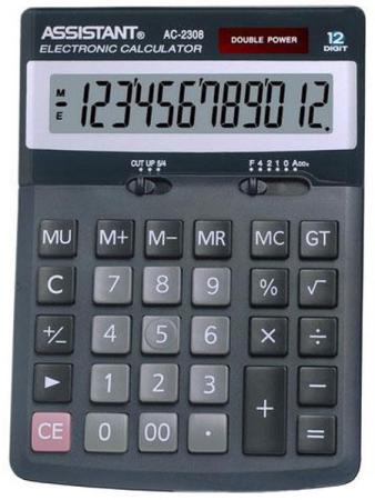 Калькулятор настольный Assistant AC-2308 12-разрядный черный