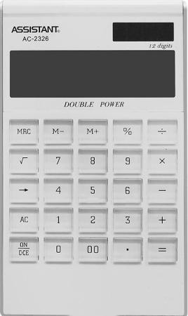 Калькулятор настольный Assistant AC-2326 12-разрядный белый