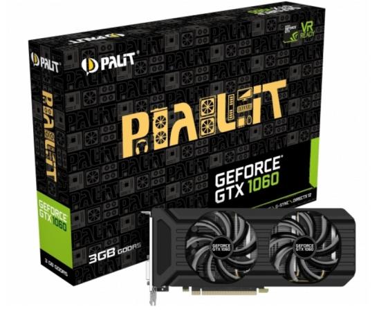 Видеокарта Palit GeForce GTX 1060 PA-GTX1060 Dual 3G PCI-E 3072Mb 192 Bit Retail