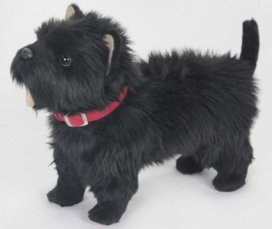 Мягкая игрушка собака Hansa Вест Хайленд Терьер 35 см черный искусственный мех 6845